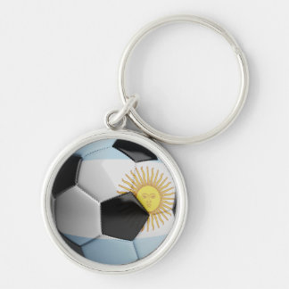Porte-clés Ballon de football de drapeau de l'Argentine