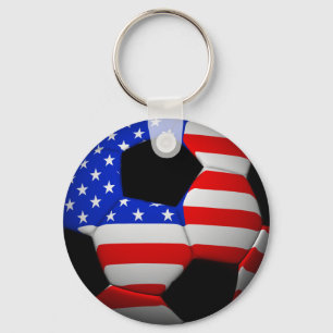 Porte-clés Ballon de football de drapeau des USA