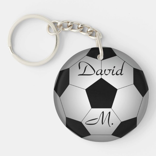 Porte-clés Ballon de football, personnalisé (Devant)