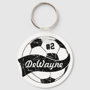 Porte-clés Ballon de Football Personnalisé Nom et Numéro
