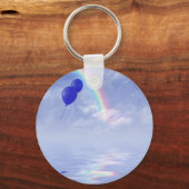 Porte-clés ballons bleus en arc-en-ciel (Recto)