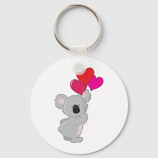 Porte-clés Ballons Coeur Koala (Recto)