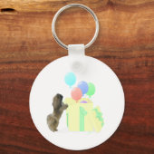 Porte-clés Ballons de célébration de Pékinois (Recto)