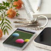 Porte-clés Ballons de golf JAUNE, ROSE ET BLEU (Devant droit)