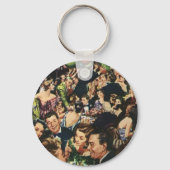 Porte-clés Balloons d'anniversaire vintages, Hollywood Thème (Recto)