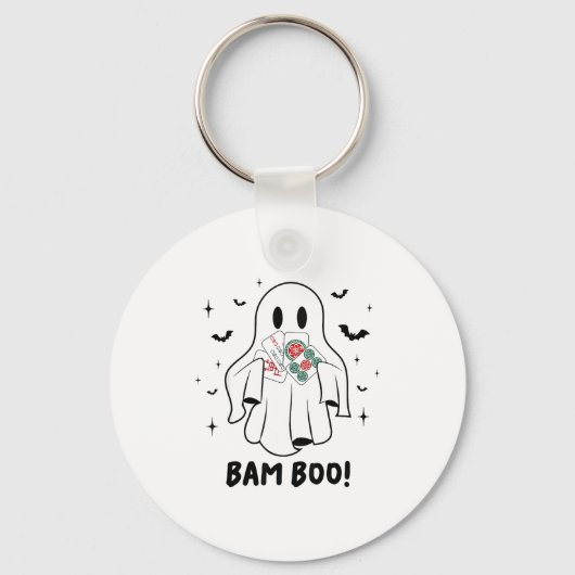 Porte-clés Bam Boo Halloween Ghost Mahjong Funny Costume Game (Recto)