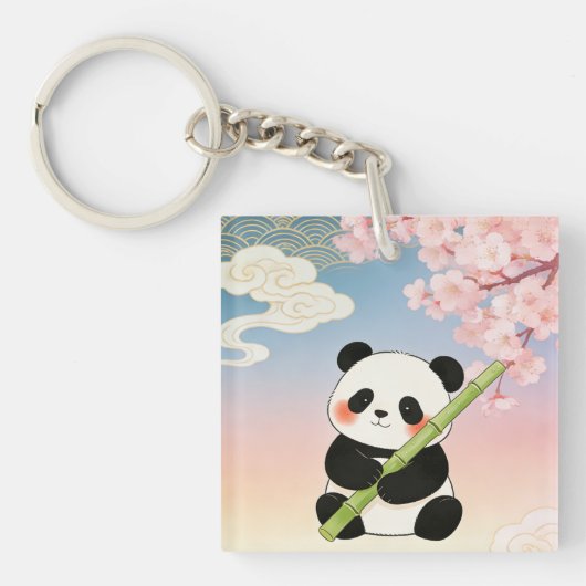 Porte-clés Bamboo & Cherry Panda Keychain (Devant)