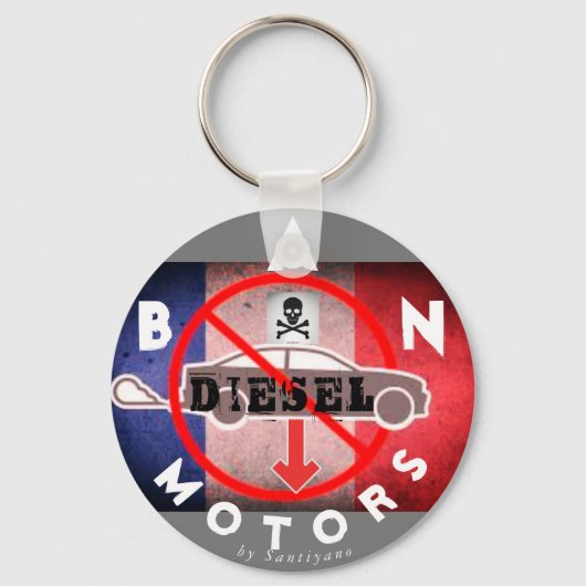 Porte-clés Ban Diesel Motors - rond (Recto)