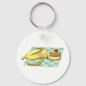 Porte-clés Banane et Pancakes Petit déjeuner Plat (Recto)