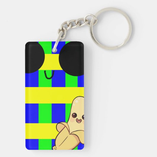Porte-clés Banane mignonne avec coutures mignonnes (Dos)