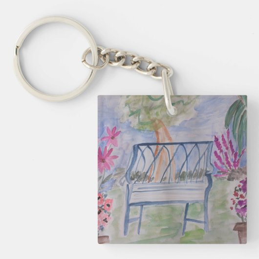 Porte-clés Banc d'été en acrylique (Devant)