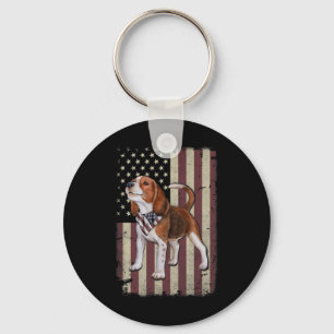Porte-clés Bandana drapeau américain Beagle patriotique 4 jui