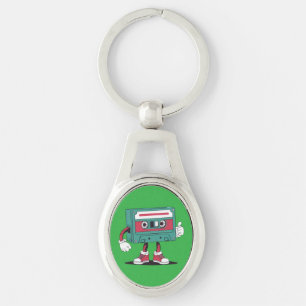 Porte-clés Bande à cassette rétro.