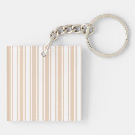 Porte-clés Bande de bonbons beige et blanche (Dos)