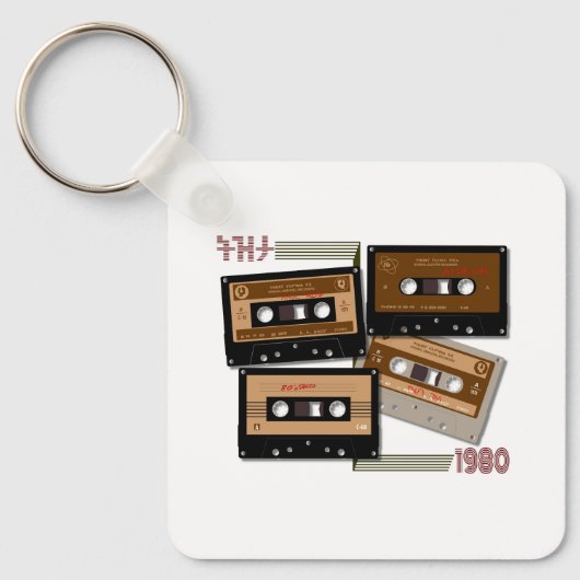 Porte-clés Bande de cassette de tezeta Throwback (Recto)