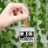 Porte-clés Bande de cassette - noir - (main)