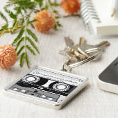 Porte-clés Bande de cassette - noir - (Côté)