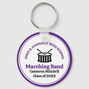Porte-clés Bande de Marche du Lycée Violet Personnalisé