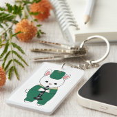 Porte-clés Bande de Marquage Rabbit Clarinet Green Gold (Devant droit)