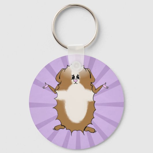 Porte-clés Bande dessinée Abyssinian Guinea Pig (Recto)