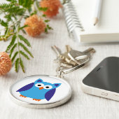 Porte-clés Bande dessinée bleue de hibou (Côté)