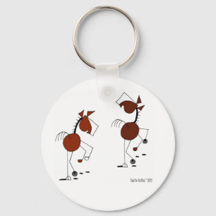 Porte-clés Bande dessinée courante de cheval