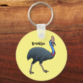 Porte-clés Bande dessinée d'oiseau joyeux (Recto)