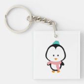 Porte-clés Bande dessinée mignonne de pingouin (Devant)