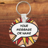 Porte-clés Bande dessinée personnalisée Pop Art "I'm Here" (Verso)