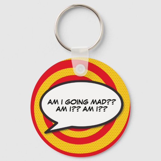 Porte-clés Bande dessinée Pop Art Discours bulle (Recto)