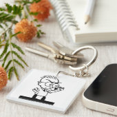 Porte-clés bande dessinée vintage (Devant Droit)