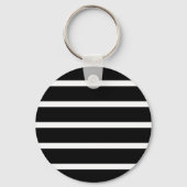Porte-clés Bande noire et blanche moderne (Verso)