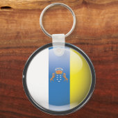 Porte-clés Bandera y escudo de Islas Canarias (Recto)