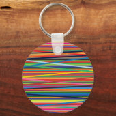 Porte-clés Bandes abstraites colorées (Recto)