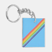 Porte-clés Bandes arc-en-ciel diagonales (Devant gauche)