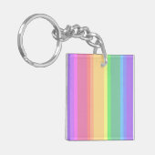 Porte-clés Bandes arc-en-ciel pastel (Devant gauche)