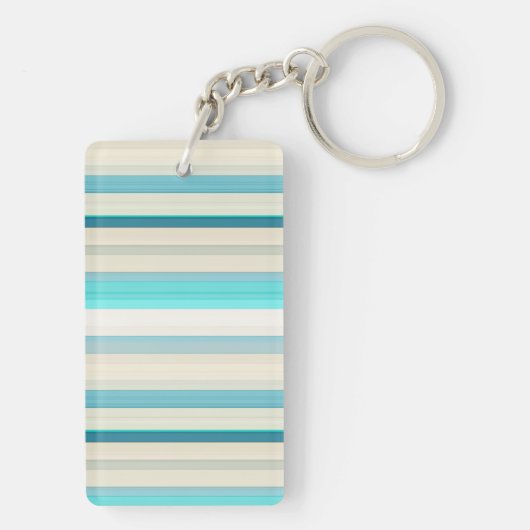 Porte-clés Bandes blanches d'aqua mignonnes (Dos)