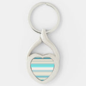 Porte-clés Bandes blanches d'aqua mignonnes (Devant)