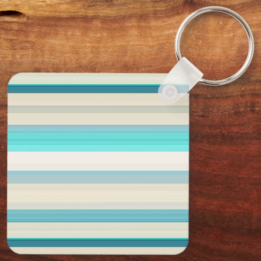 Porte-clés Bandes blanches d'aqua mignonnes (Verso)