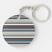 Porte-clés Bandes blanches gris mignonnes (Dos)