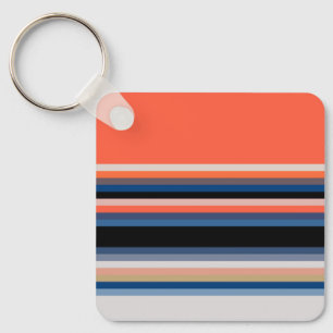 Porte-clés Bandes bleues orange
