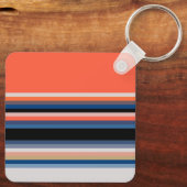 Porte-clés Bandes bleues orange (Verso)