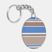 Porte-clés Bandes Brown et bleues (Devant gauche)