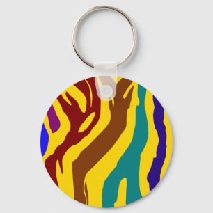 Porte-clés Bandes colorées de zèbre