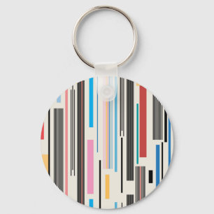 Porte-clés Bandes colorées : Mélange Motif graphique