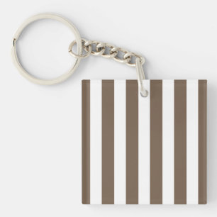 Porte-clés Bandes de bonbons de couleur et blanc