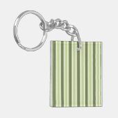 Porte-clés Bandes de bonbons d'olive et blanc (Devant gauche)