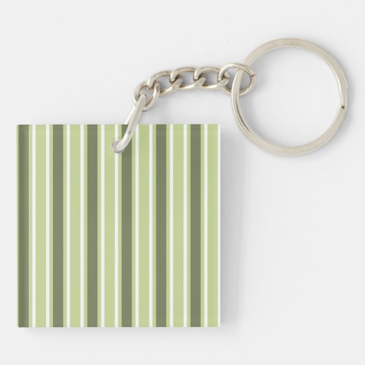Porte-clés Bandes de bonbons d'olive et blanc (Dos)