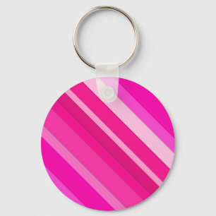 Porte-clés Bandes de bonbons en couches - rose et fuchsia