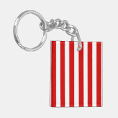 Porte-clés Bandes de bonbons rouges et blancs (Devant gauche)
